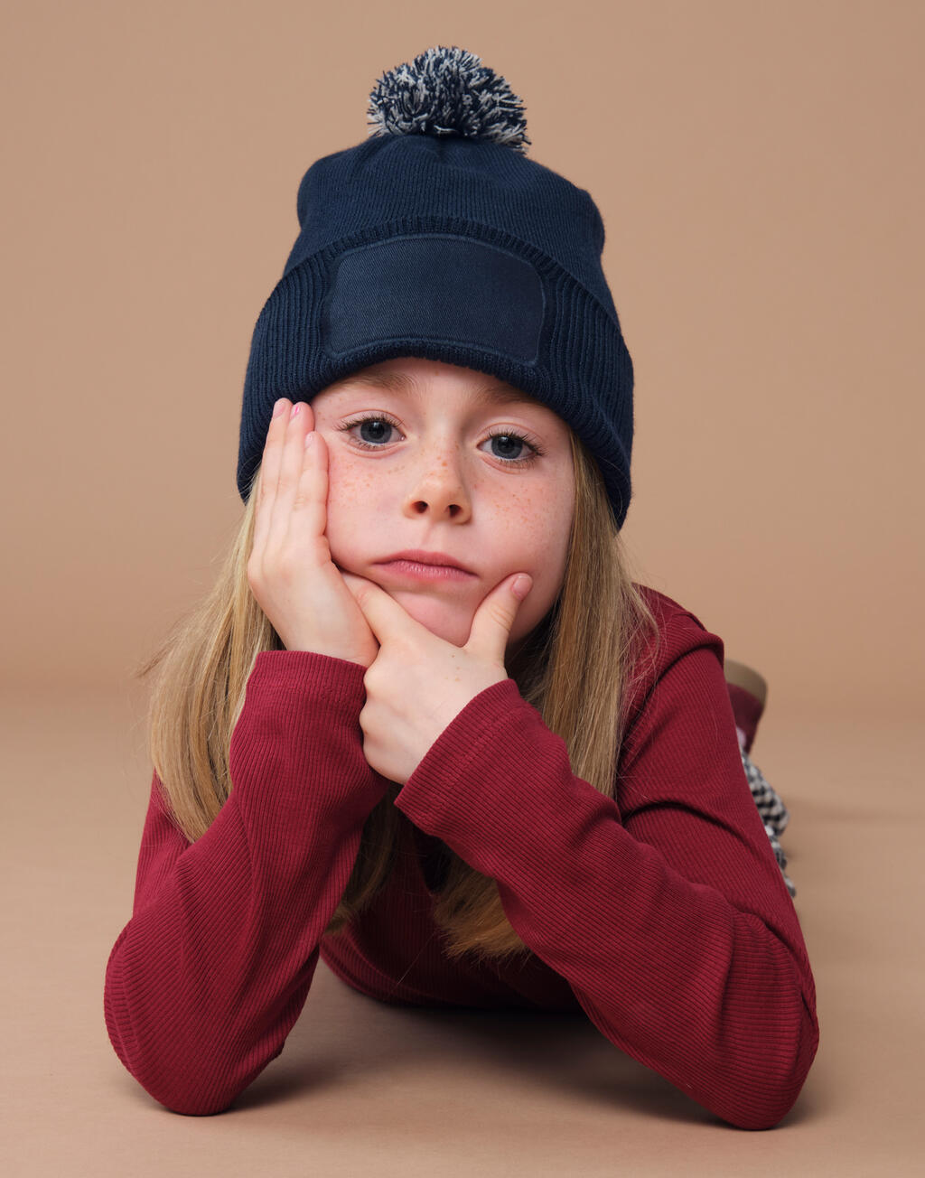 Beechfield B443B Kids Snowstar Patch Beanie
