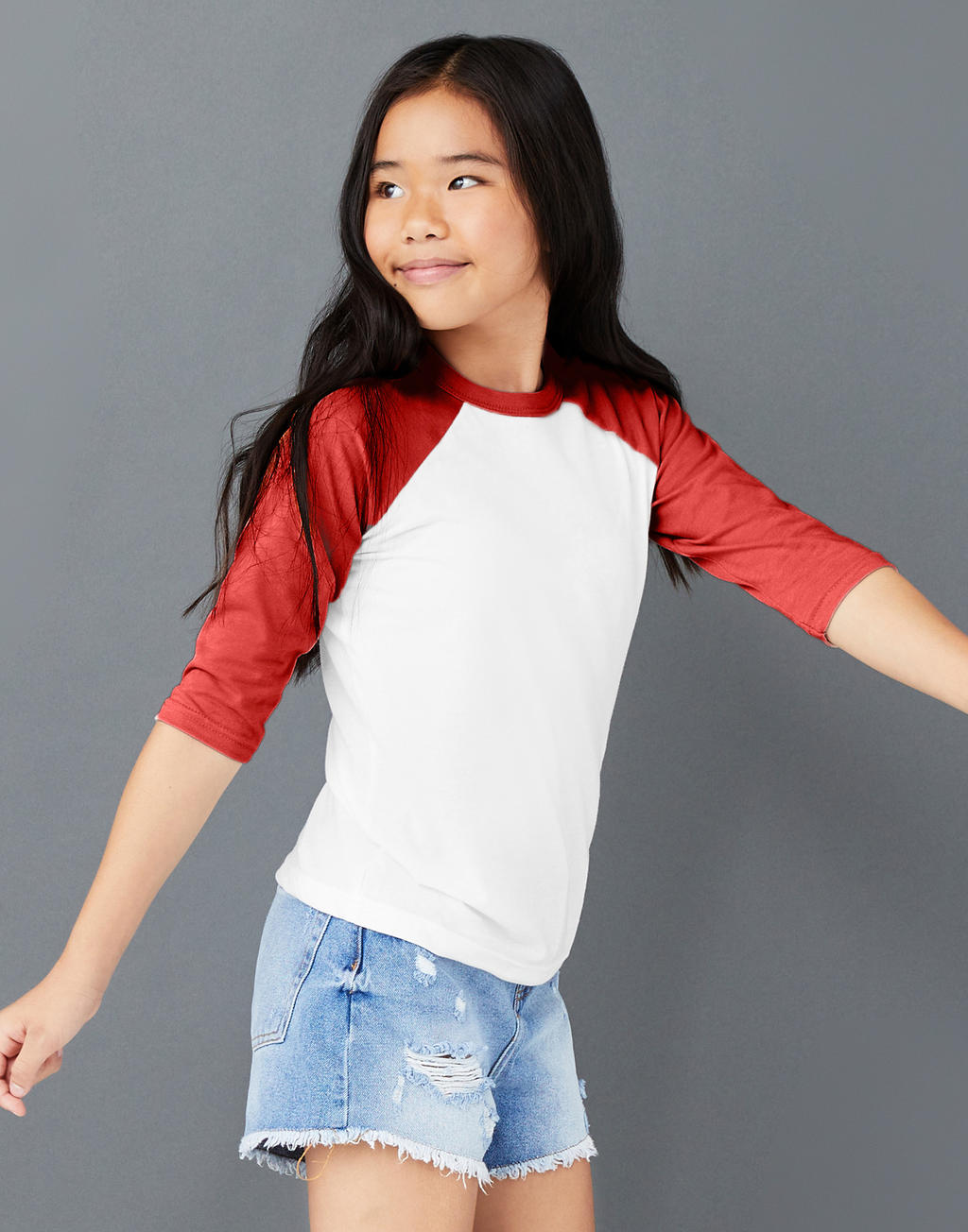 Bella+Canvas 3200Y Youth 3/4 Sleeve Baseball Tee