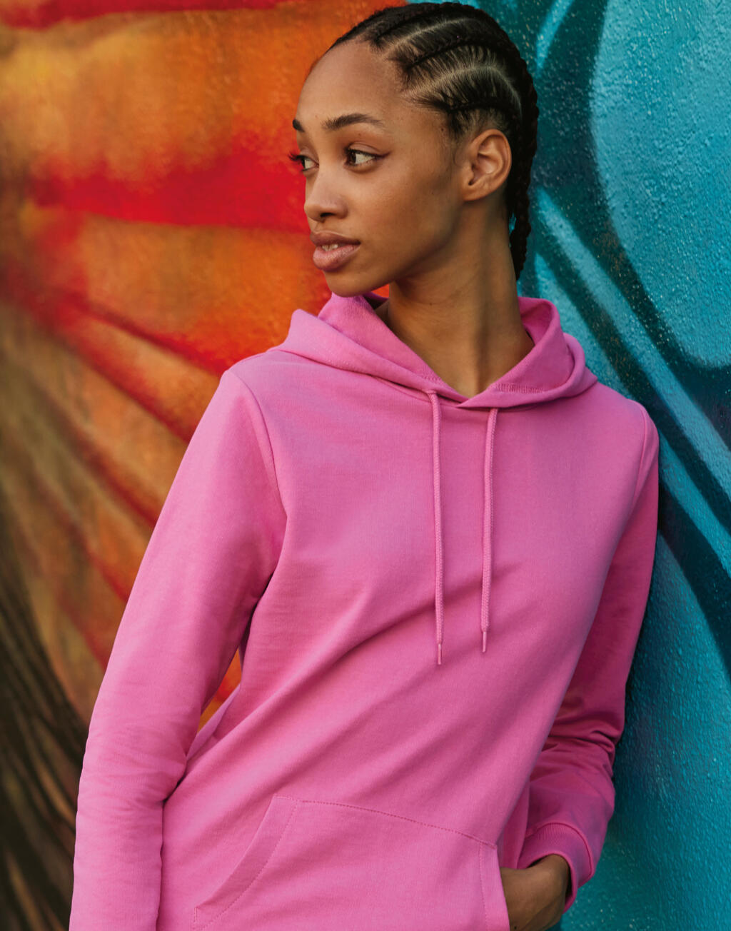 B&C WW04W #Hoodie /women French Terry Faire B&C Collection