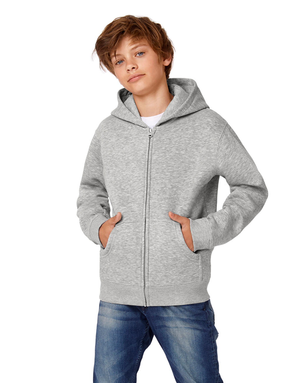 B&C WK682 Hooded Full Zip/kids Sweat