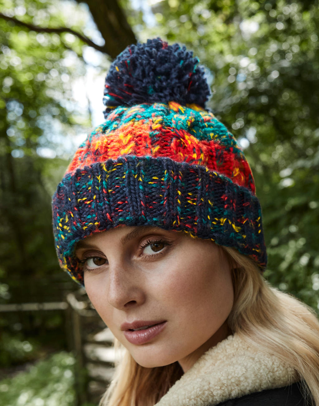 Beechfield B486 Corkscrew Pom Pom Beanie