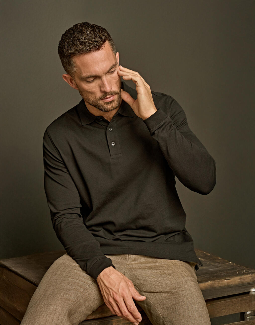 Tee Jays 1406 Businessartikel: Luxury LS Stretch Polo bedrucken & besticken lassen