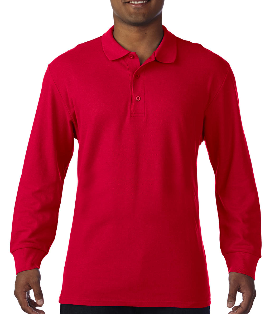 Gildan 85900 Premium Cotton Adult Double Piqué Polo LS