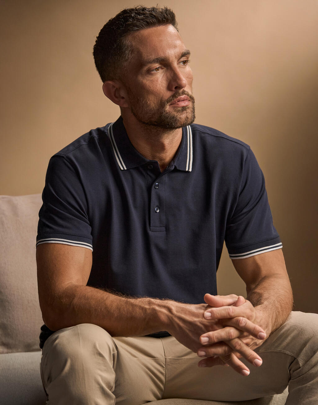 Tee Jays 1407 Businessartikel: Luxury Stripe Stretch Polo bedrucken & besticken lassen