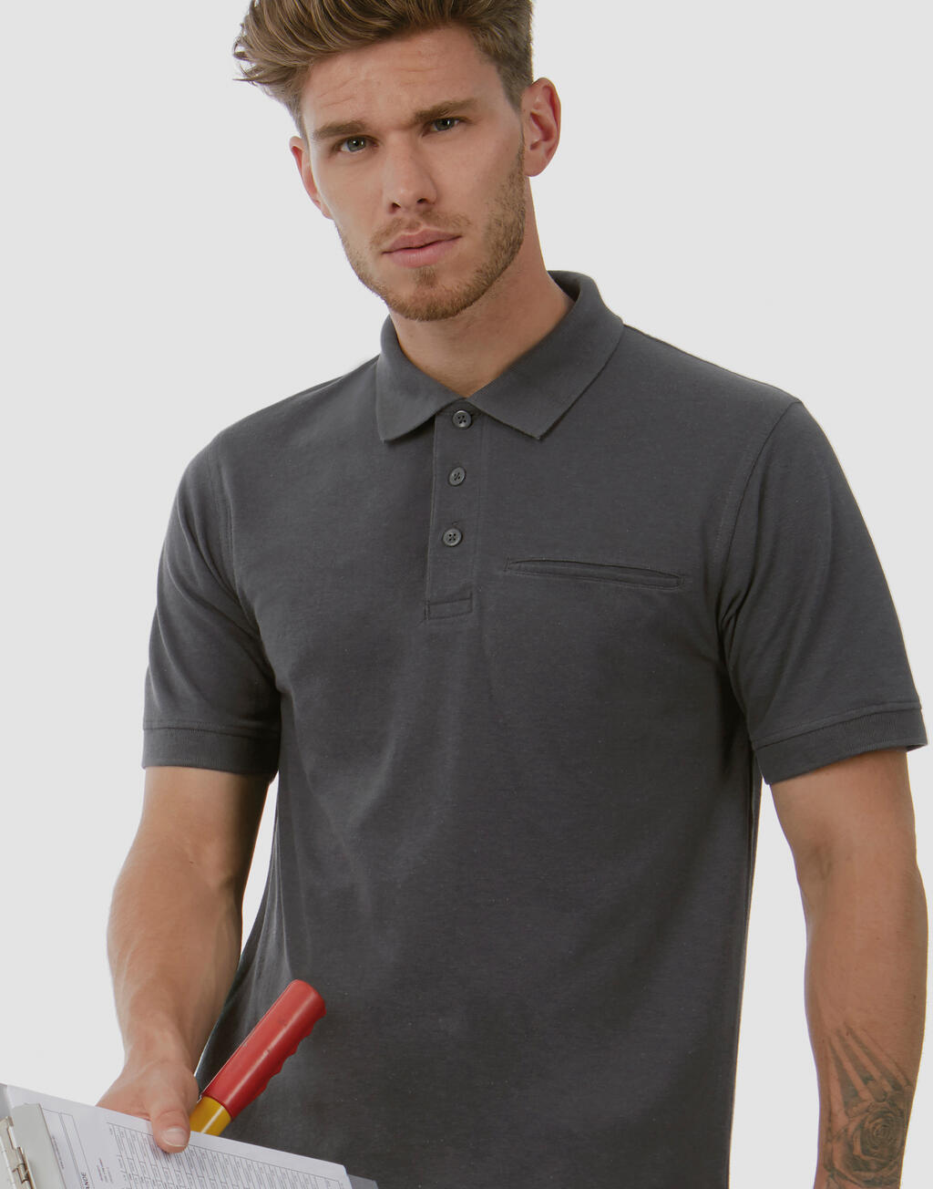 B&C PUC11 Energy Pro Workwear Pocket Polo Faire B&C Collection
