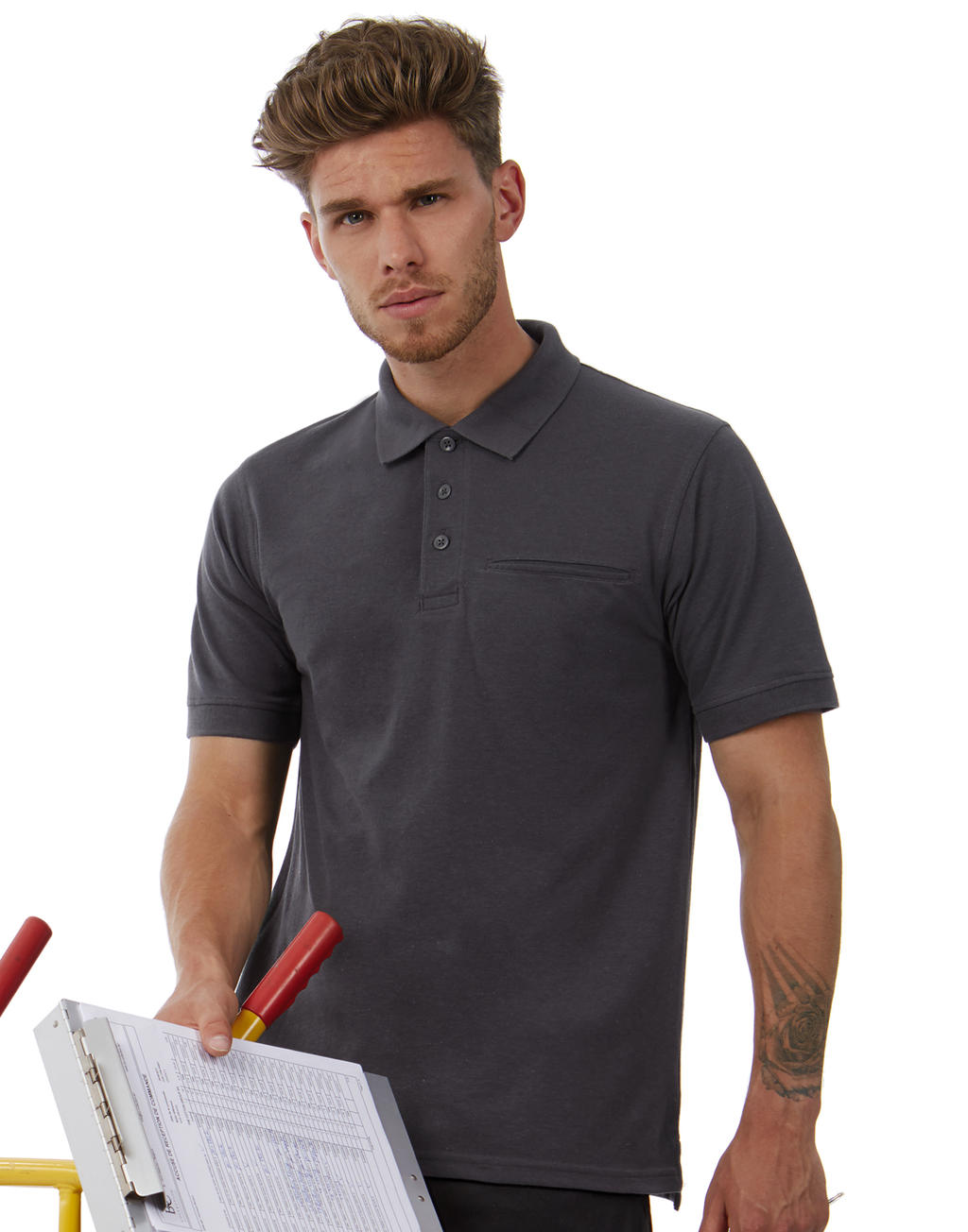 B&C PUC11 Energy Pro Workwear Pocket Polo Faire B&C Collection