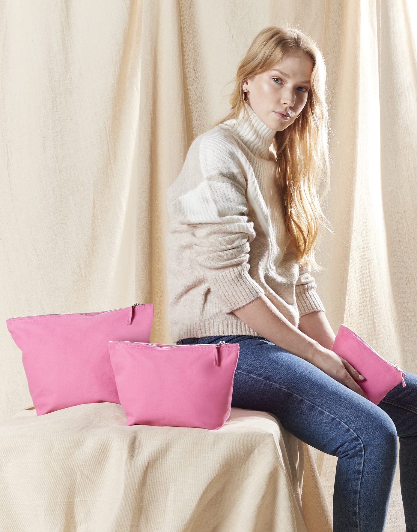 Westford Mill W540 Canvas Accessory Bag – Taglia M, 100% Cotone, 407 G/m², Con Zip Metallica Vintage, Capacità 3 Litri - 2