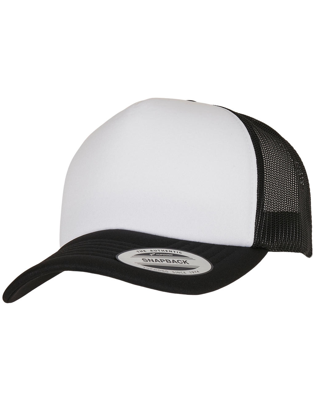 Flexfit 6320W Classic Curved Foam Trucker Cap – White Front
