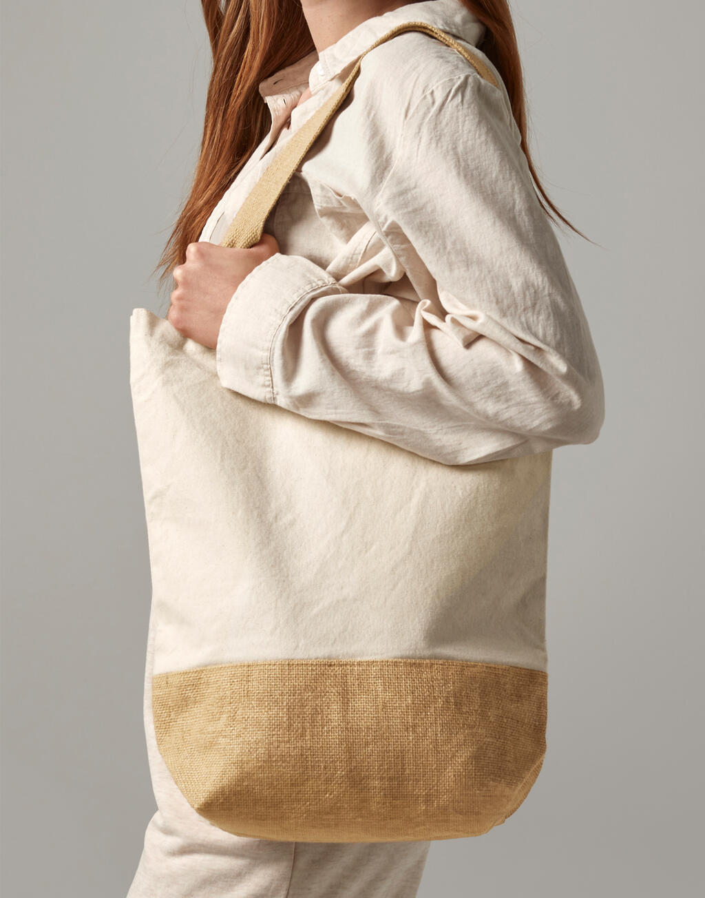 Westford Mill W450 Jute Base Canvas Shopper