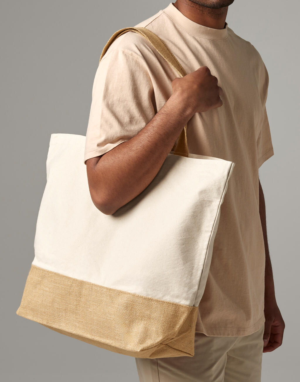 Westford Mill W452 Jute Base Canvas Tote XL