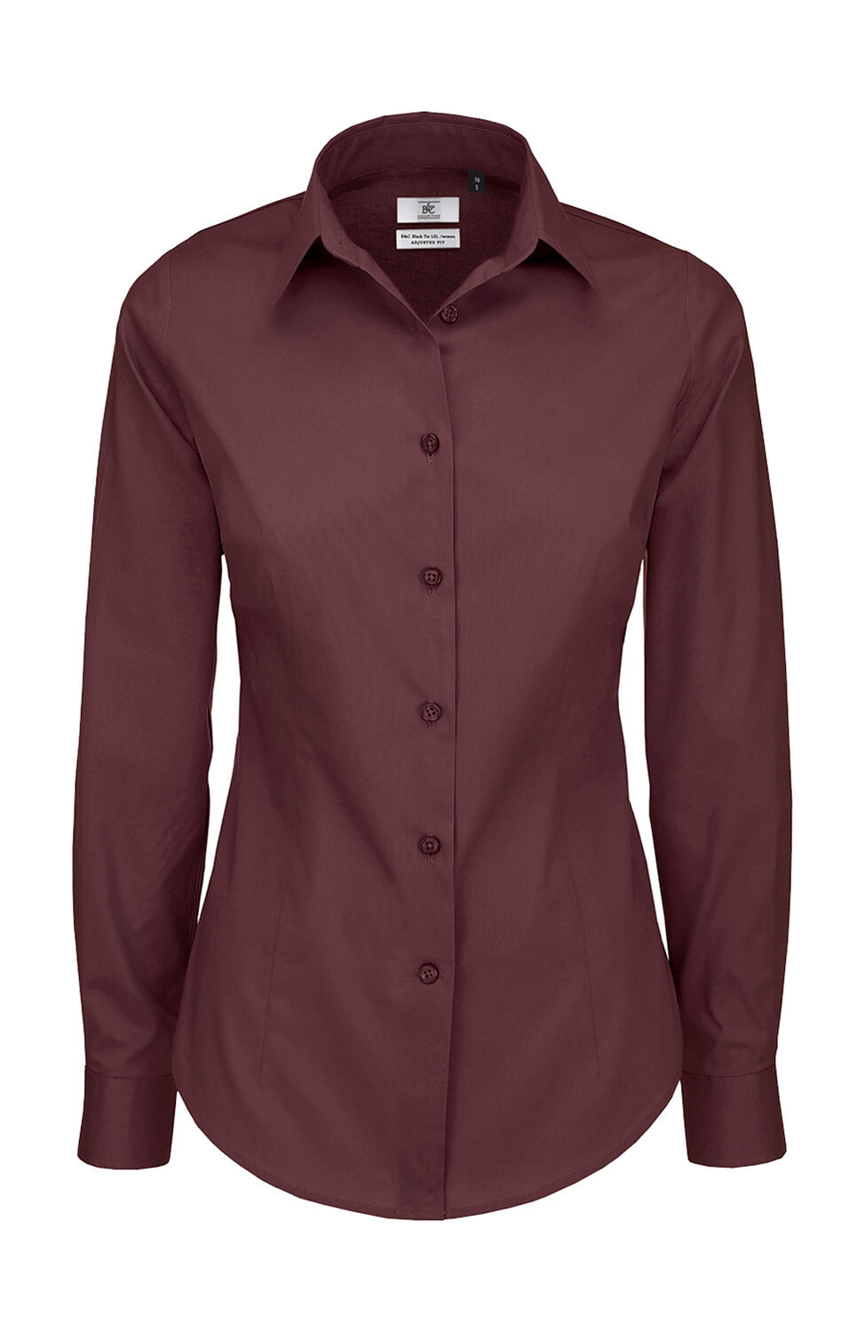 B&C SWP23 Black Tie LSL/women Poplin Shirt
