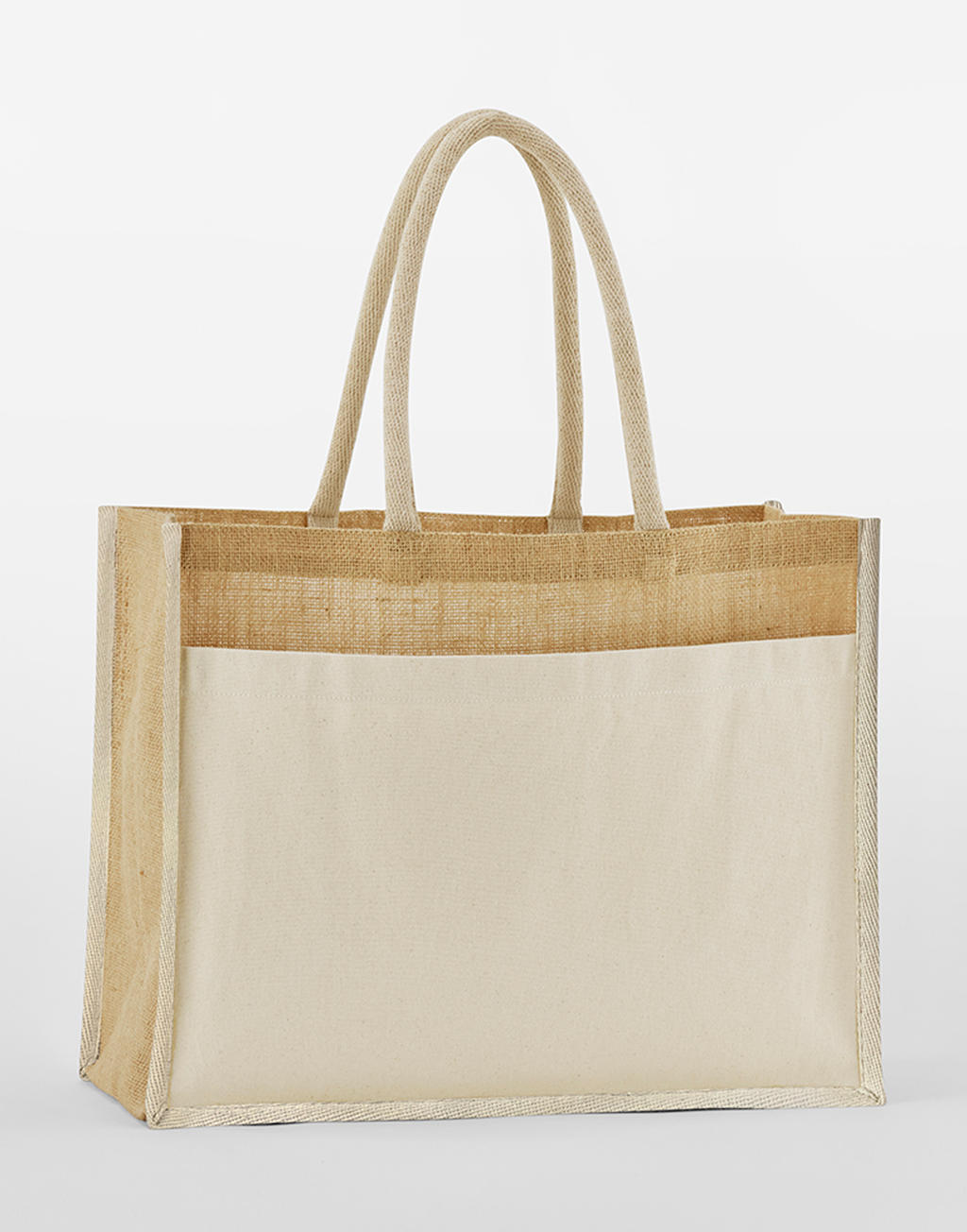 Westford Mill W480 Cotton Pocket Natural Starched Jute Shopper