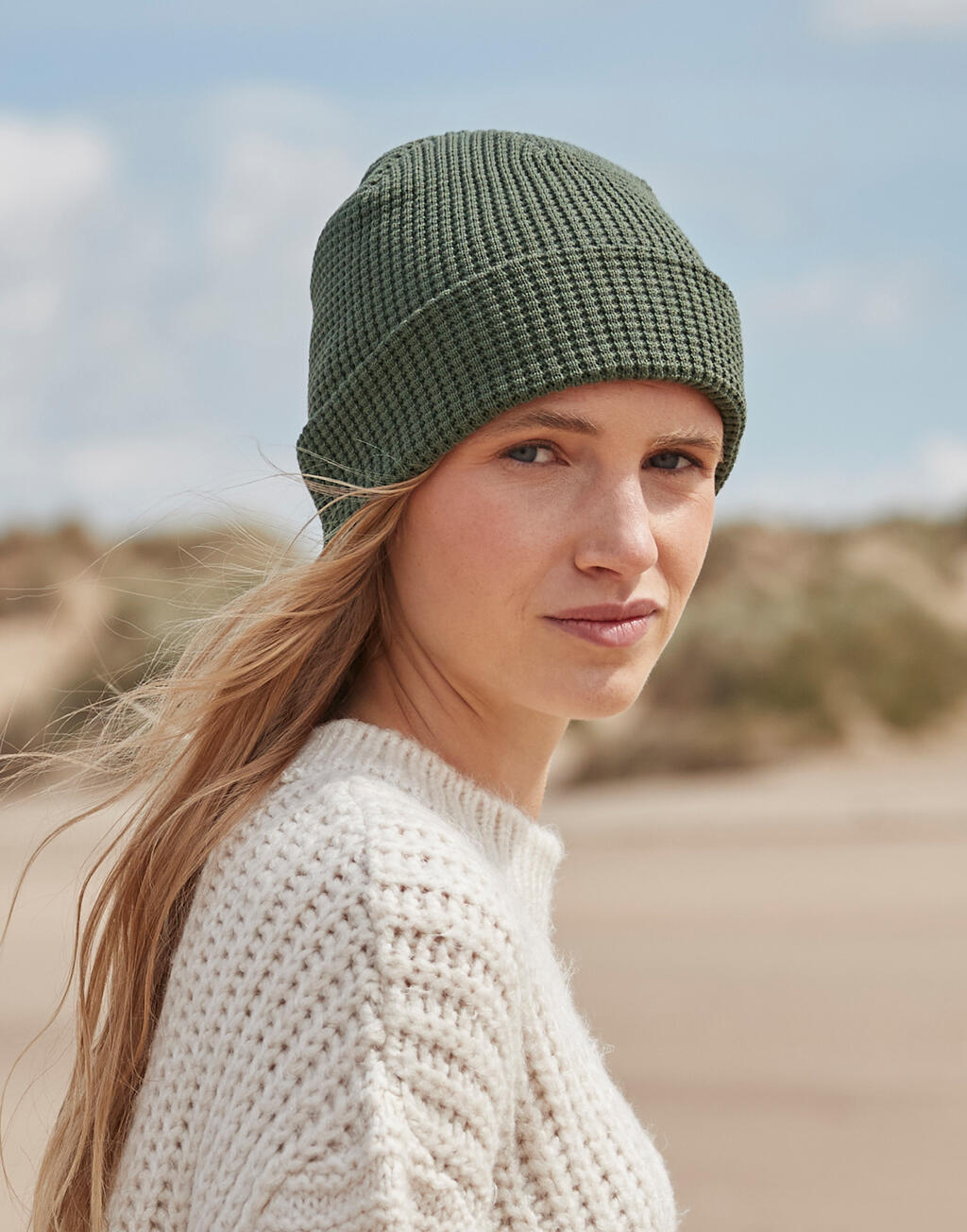 Beechfield B52N Organic Cotton Waffle Beanie