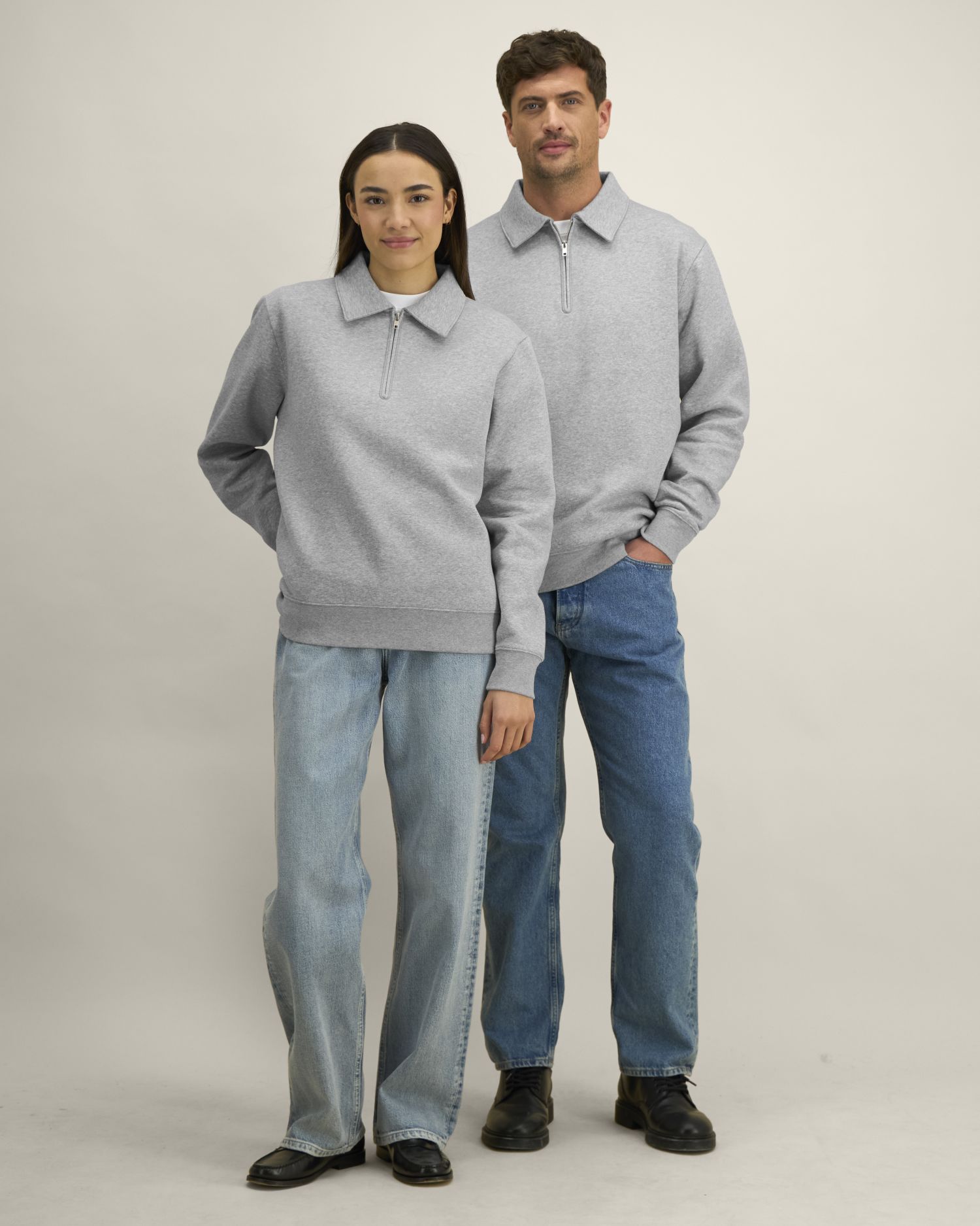 Stanley/Stella STSU273 Proper Das Unisex-Polo-Sweatshirt mit Reißverschluss