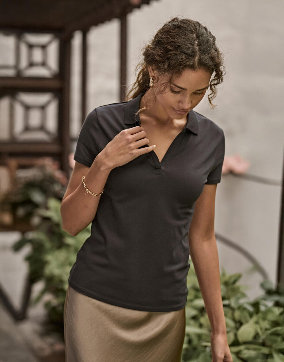 Tee Jays 1409 Women's Luxury Stretch V Polo