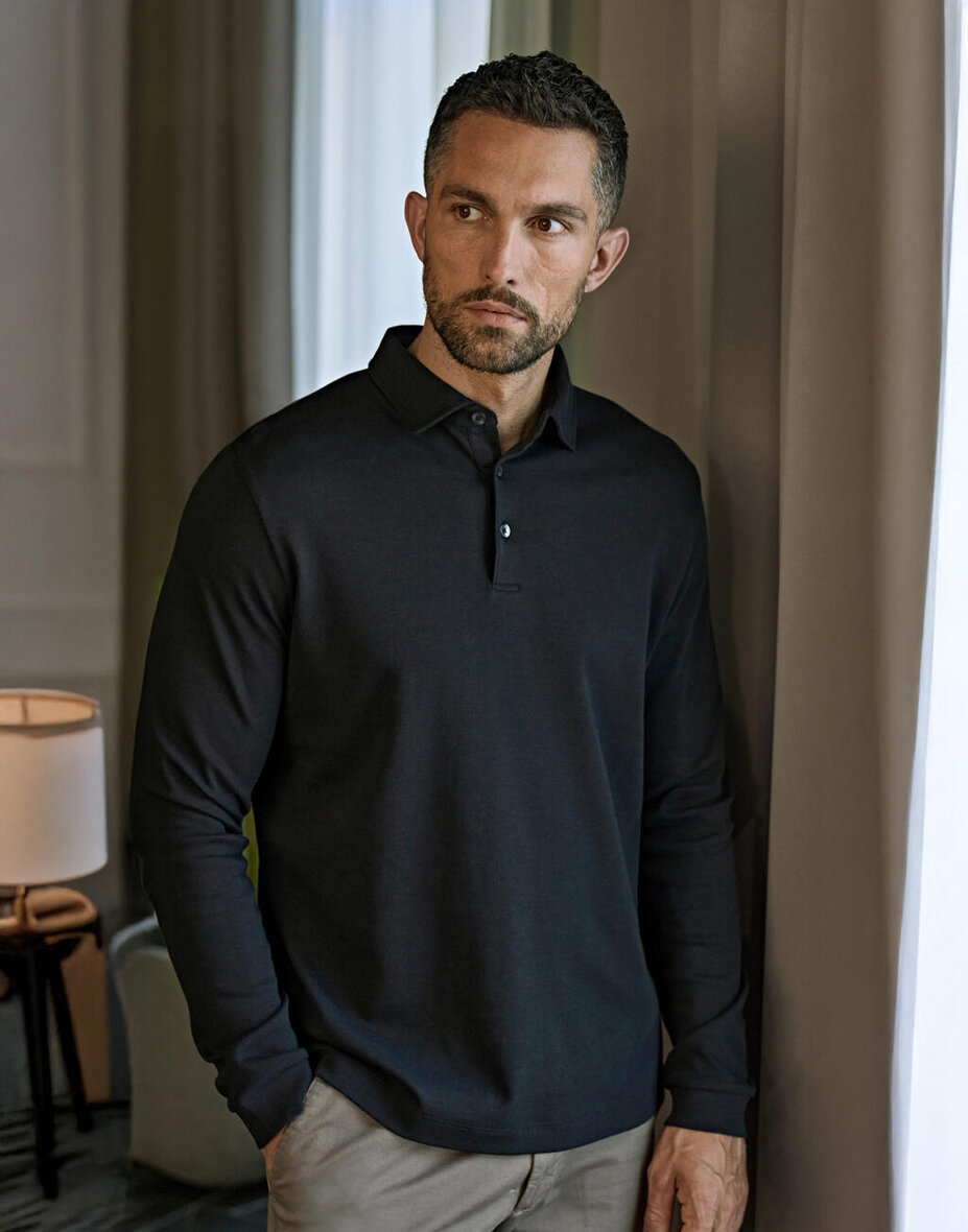 Tee Jays 1442 Pima Cotton Long Sleeve Polo