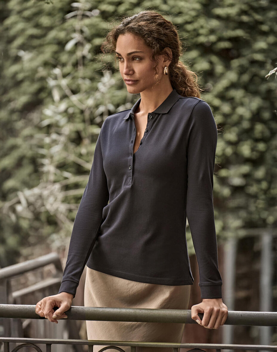Tee Jays 146 Ladies' Luxury LS Stretch Polo