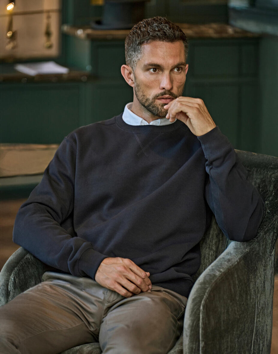 Tee Jays 5504 Ribbed Interlock Crew Neck