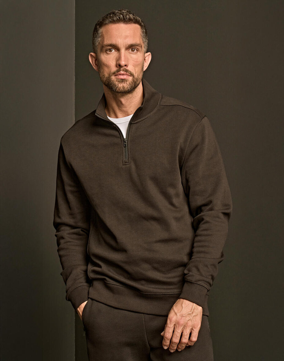 Tee Jays 5506 Ribbed Interlock Half Zip