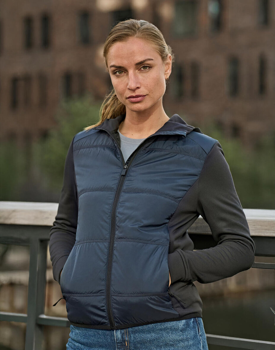 Tee Jays 9113 Womens Hybrid-Stretch Hooded Jacket