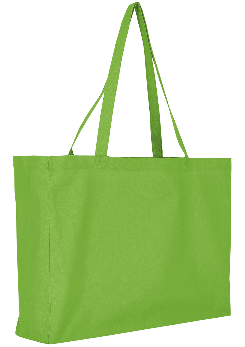 Texxilla T10014 Breite Baumwolltasche mit langen Henkeln und Bodenfalte