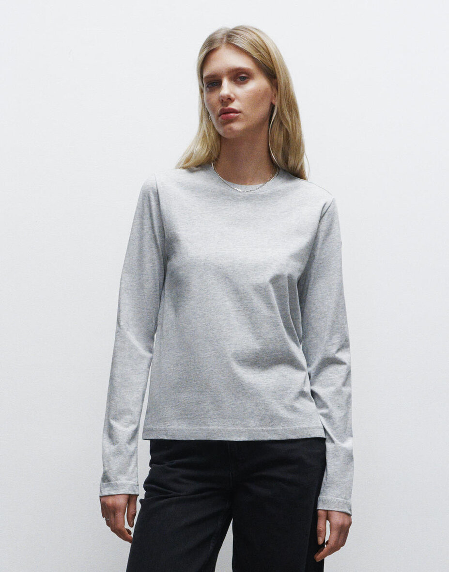 True Blanks "by H&M Group" 1148354 Womens Regular Long Sleeve Tee